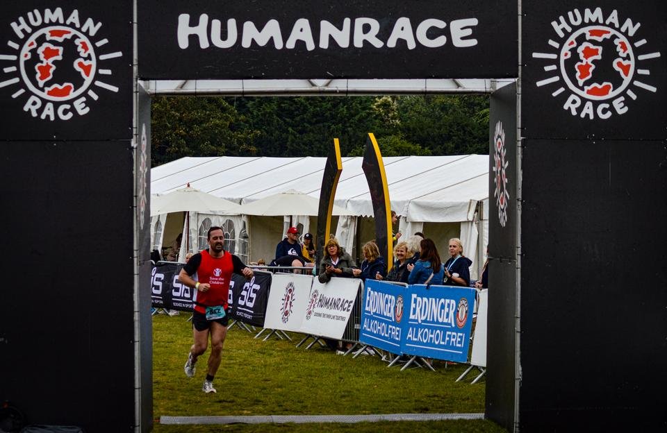 James completing the Human Race Season Finale Triathlon, raising Â£800 for Shelter For Kids UK