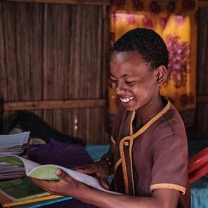 Roddy, 12, at home in Madagascar