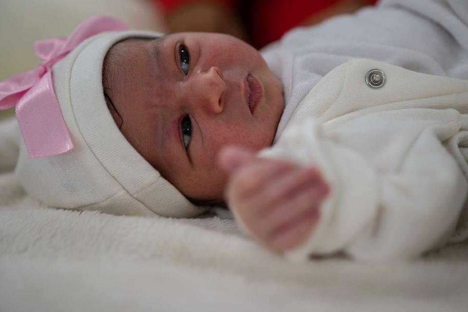 Lana, the first baby born at our Emergency Health Unit in Gaza