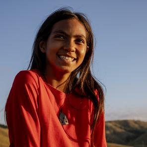 A portrait of Atika, 12, in drought-affected East Sumba, Indonesia.