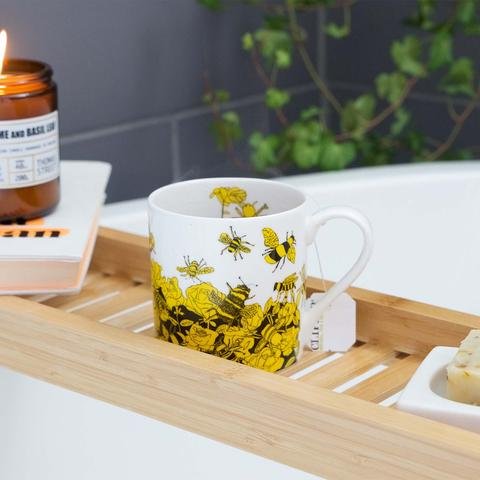 Candles, mugs, and soaps on sale in our online shop.