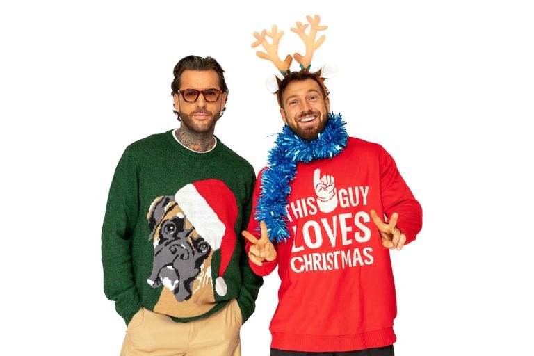 Pete Wicks and Sam Thompson are supporting Shelter For Kidsâ€™s annual Christmas Jumper Day taking place on Thursday 11th December 2025.