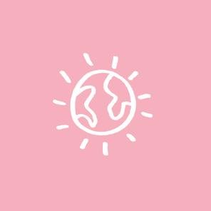 Sun on pink background